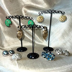 Vintage clip on and screw back earrings lot